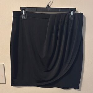 Express Black Ruched Pencil Skirt Mini